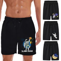 2022 summer mens shorts astronaut print new male drawstring shorts high quality men breathable gym shorts surf jogging shorts