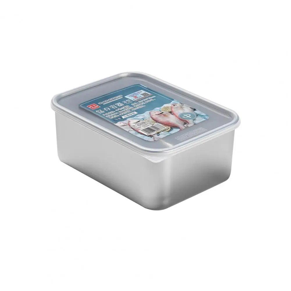 

Fresh-keeping Food Storage Box Good Sealing Stainless Steel Universal Large Capacity Food Container for Home