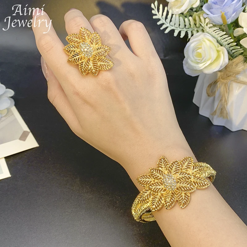 Роскошный комплект ювелирных изделий из 24-каратного золота женское ожерелье