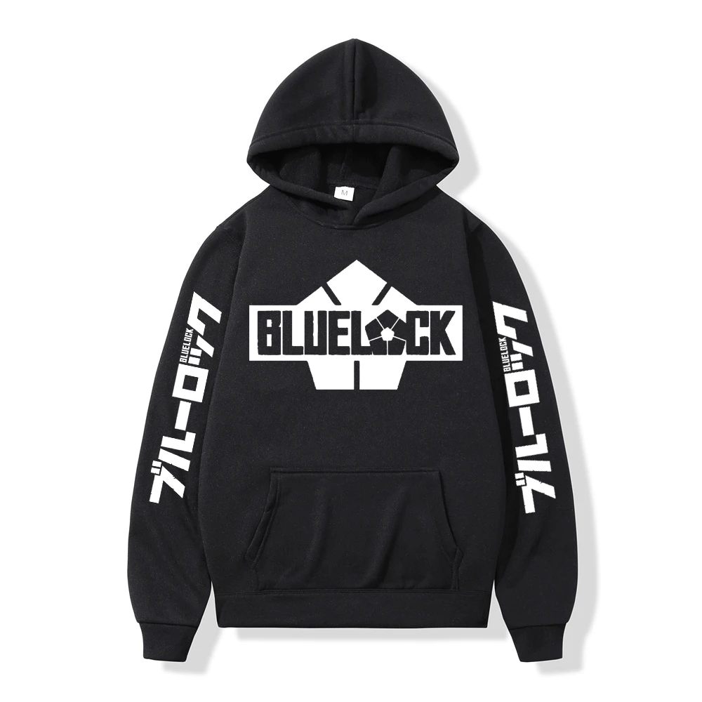 

Anime Blue Lock Hoodies Cool Football Logo Graphics Hooded Sweatshirts Autumn Winter Fashion Cartoon Oversized Pullovers Unisex