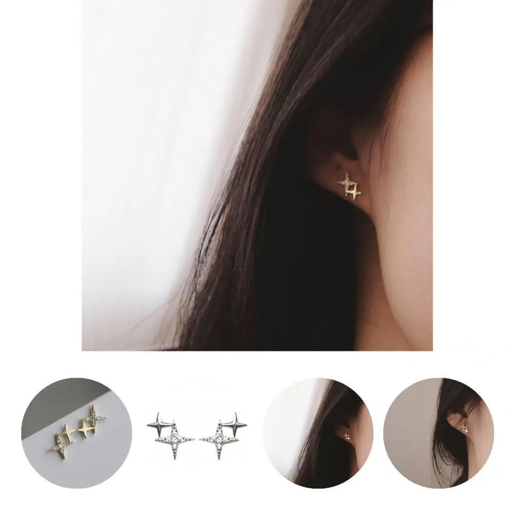 

Stylish Party Earrings All Match Lady Delicate Long Lasting Ear Studs Earrings Stud Earrings 1 Pair