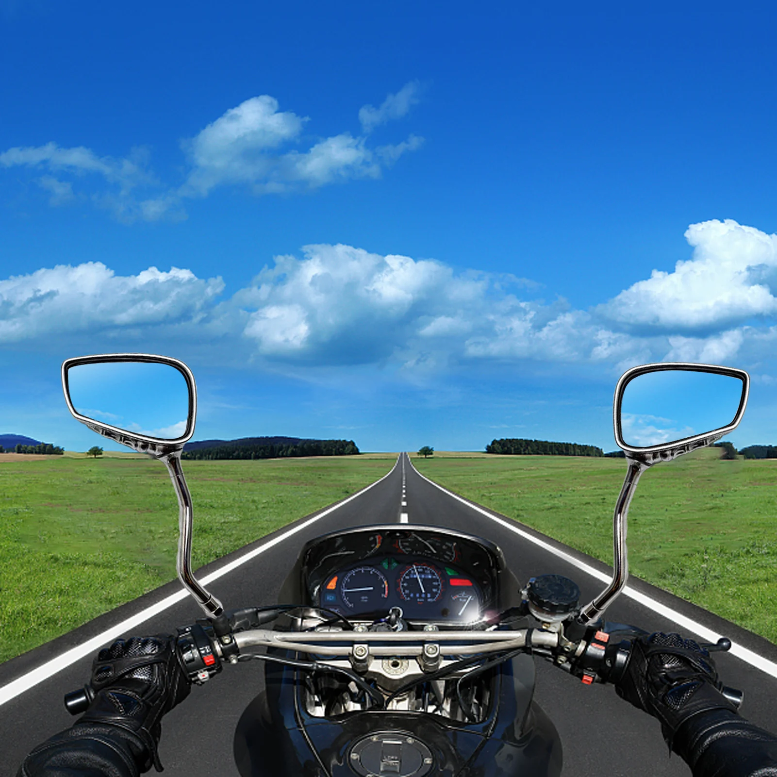 

Bicycle Rearview Mirror Adjustable Rotatable Scooter Rearview Mirror With Skull Skeleton Claw Adjustable Handlebar Bicycle