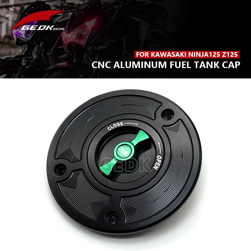 

CNC Aluminum Oil Fuel Tank Gas Cap Motorcycle Modified Accessories For KAWASAKI NINJA125 NINJA250 NINJA250R Z125 Z250 Z250SL