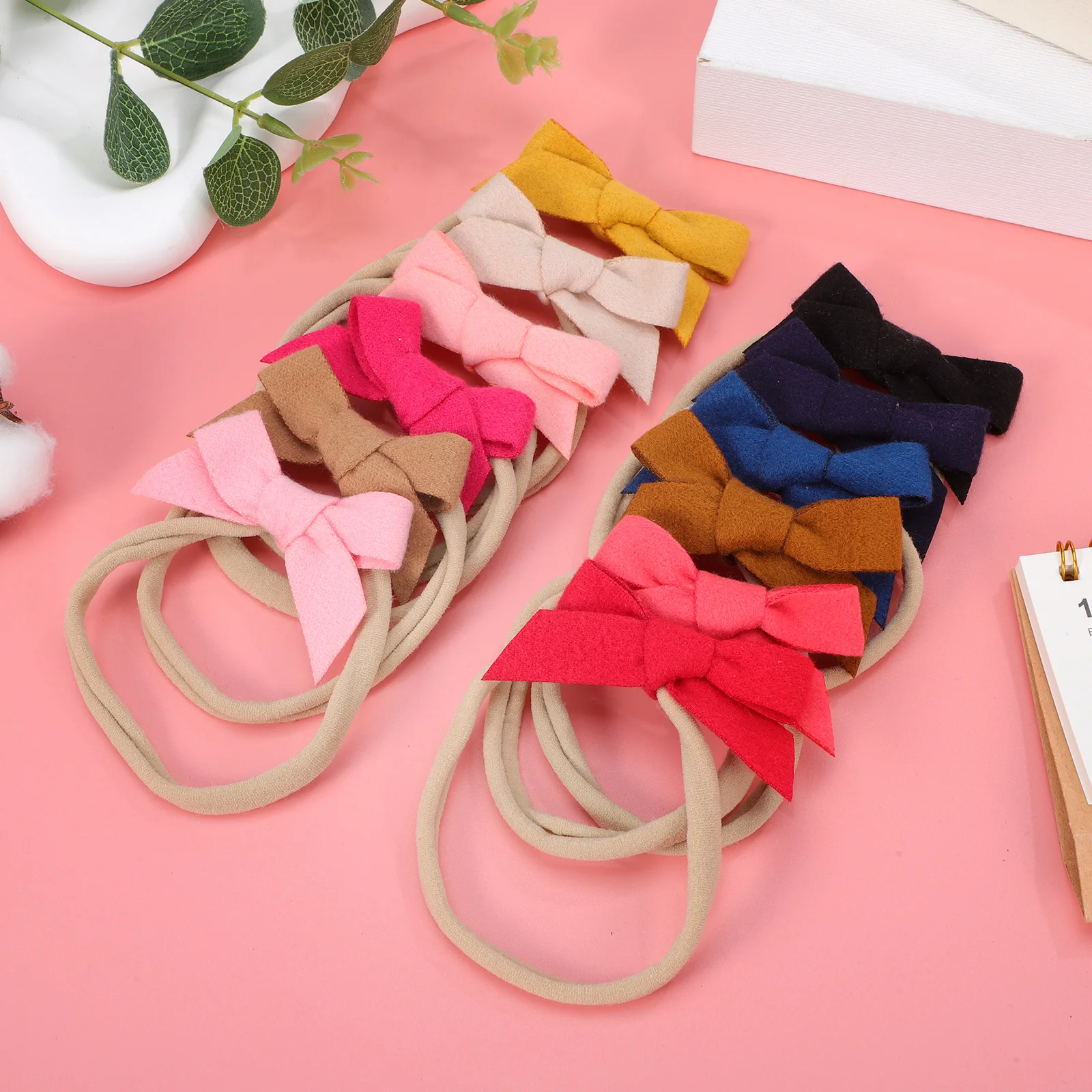 12 шт. повязки на голову для новорожденных детские бантики волос лента девочек
