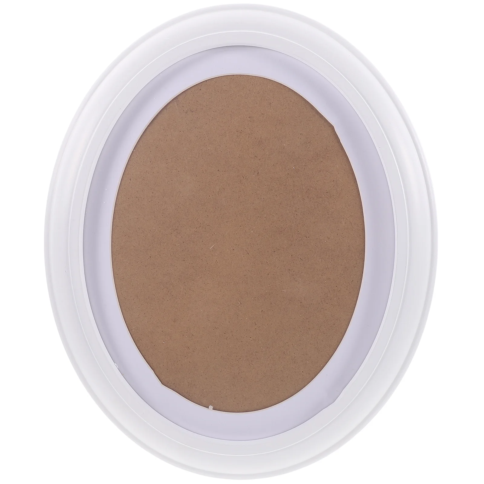 

10 Inch Classic Oval Wood Picture Frame Wall Hanging Decoration - Send Seamless Nail and S Nail (White)