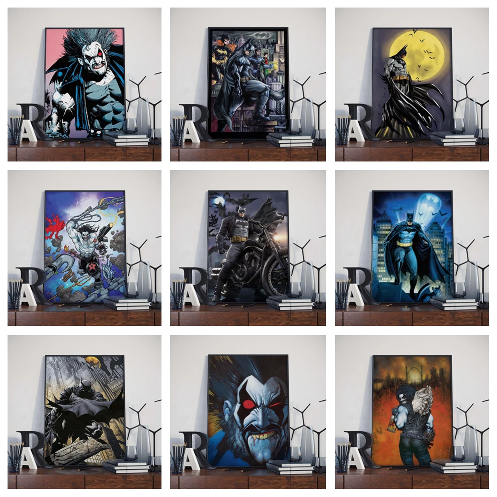 

Плакат Bandai DC с деталями фильмов и ТВ, Бэтмен, чудо-женщина, флэш-легенды будущего, Картина на холсте, настенное искусство, кавайный декор для ...