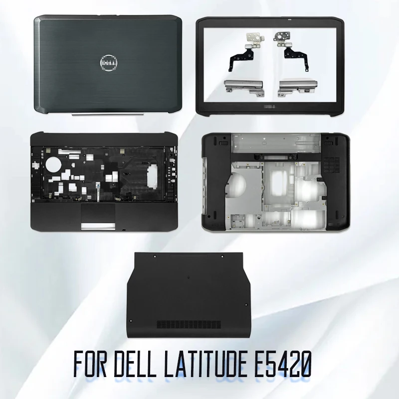New Top Case For Dell Latitude E5420 LCD Back Cover/Front Bezel/Palmrest/Bottom Case Door Cover/Hinge Cover Black Non Touch