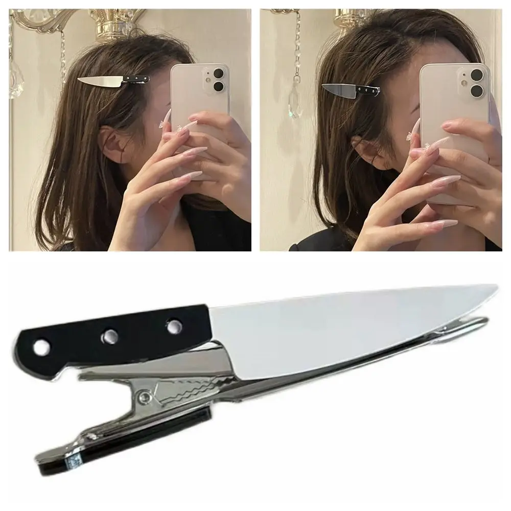 

Creative Hip Hop Tableware Knife Hair Clips Girls Cosplay Party Hair Accessories for Women Punk Rock Dagger Hair Pins Hairwear