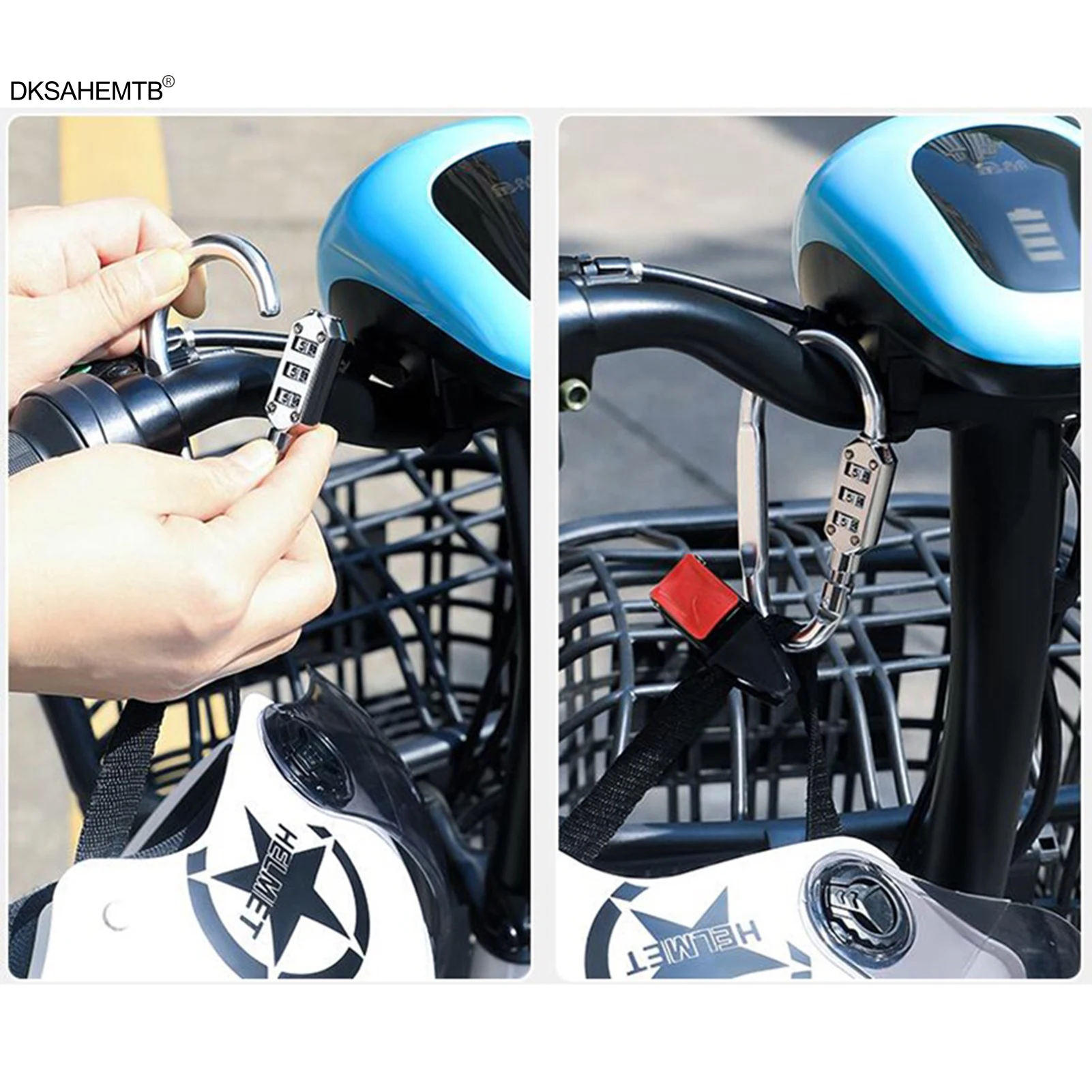 3-значный карабин с паролем портативная цветная пряжка для альпинизма D-типа