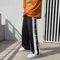 stitching striped pants mens spring american hiphop trend loose sports sweatpants oversize casual trousers
