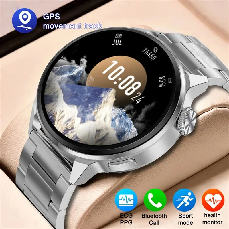 

New 390*390 HD Screen NFC Smart Watch Men Bluetooth Call Sport GPS Track Watch Custom Dial Heart Rate ECG PPG Smartwatch For Men