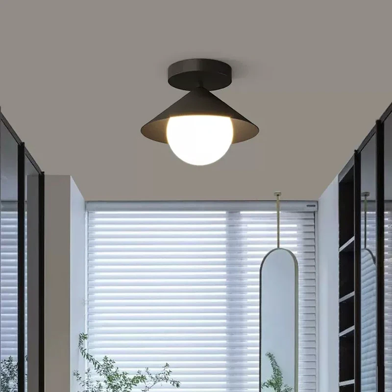 

Nordic LED Ceiling Light Minimalist Iron Acrylic Light For Living Room Light Entrance Hallway Aisle Bedroom Balcony Illumination