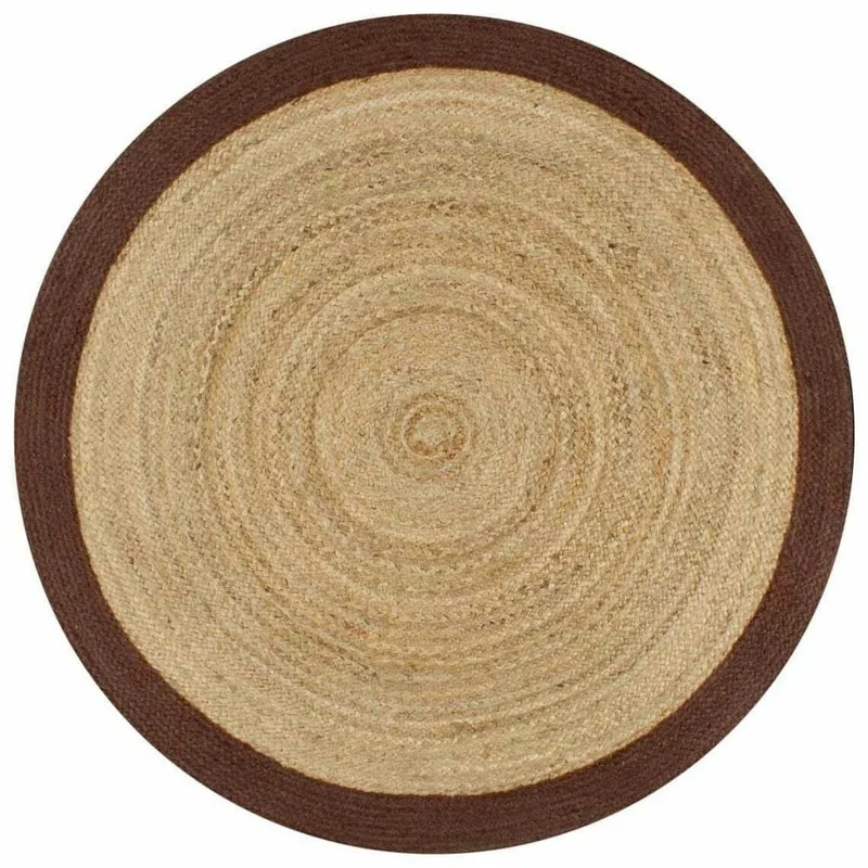 

Rug Natural Jute Braided Style Reversible Carpet Modern Rustic Look Area Rug Living Room Decoration