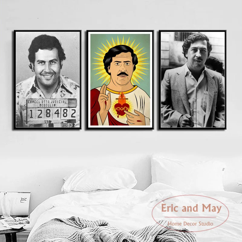 

Pablo Escobar Hot Famous Art Painting Vintage Canvas Poster Wall Home Decor