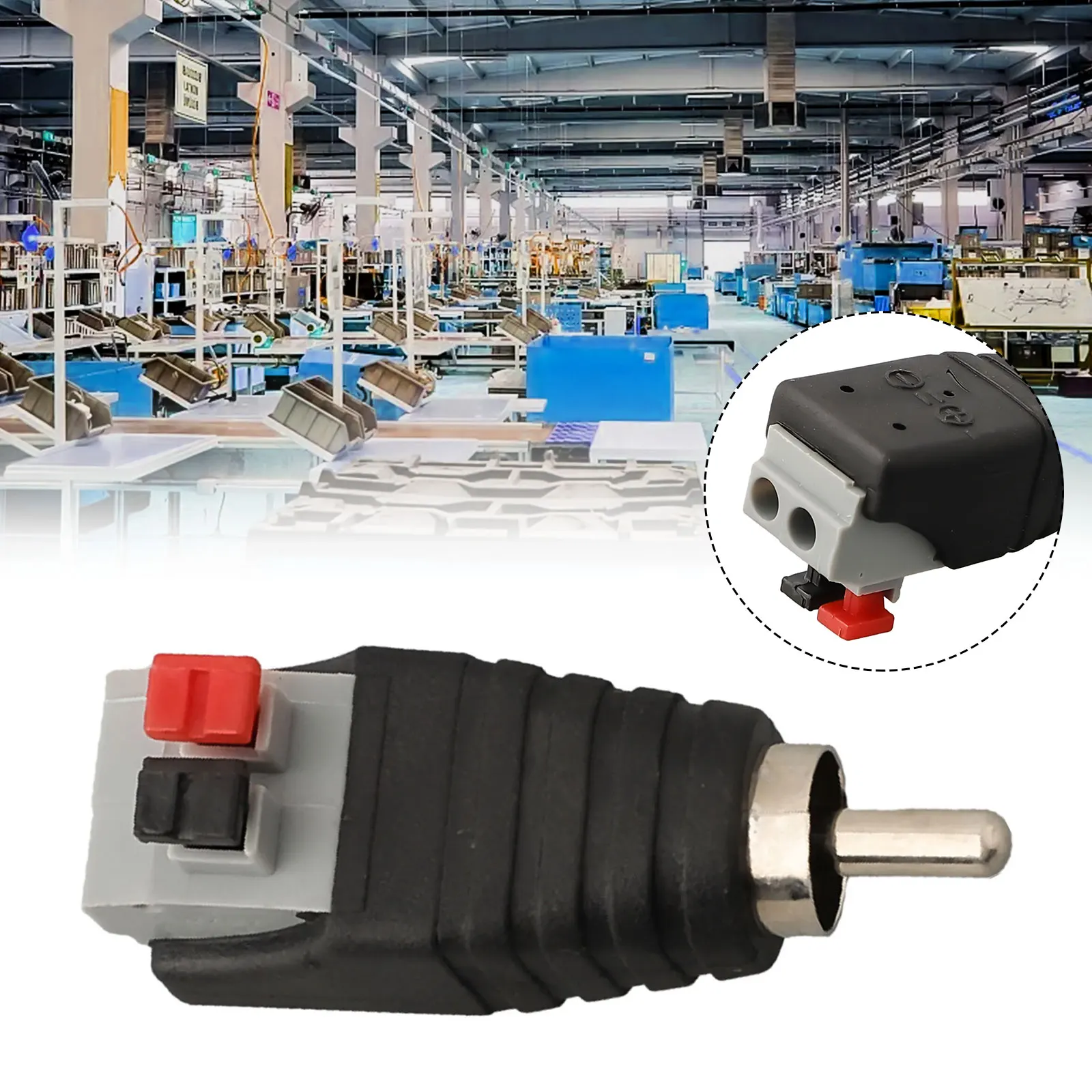 Провод для динамика A/V кабель аудио штекер гнездо RCA переходник пружинный