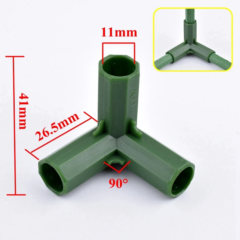 

Пластиковые фитинги для теплиц CT-0246 11 мм