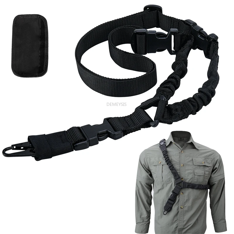 

Military Rifle Shoulder Sling Strap Adjustable Tactical Hunting CS Single Point Gun Sling Airsoft Shooting Gun Accessories