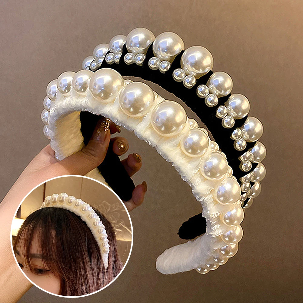 

Luxurious Cloth Hair Accessories Pearl Decoration Hair Band Headband for Women Jewelry Gift for Women Gift NOV99