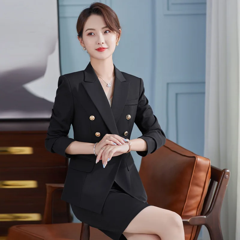 IZICFLY Spring Autumn Style White New Suit For Women Blazer With Pants Business Slim Office 2 Piece Sets Outfits Work Wear
