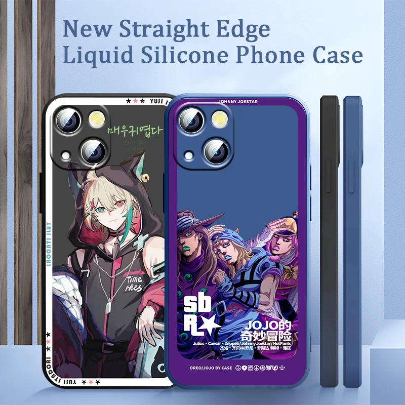

Liquid Rope Cover Anime Jojo Cartoon Poster Phone Case For Apple iPhone 14 13 12 Mini 11 XS Pro Max X XR 8 7 SE 2020 Armour
