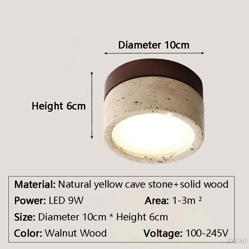 

Lava Ball японский ваби-саби потолочный светильник из пещерного камня 9Вт
