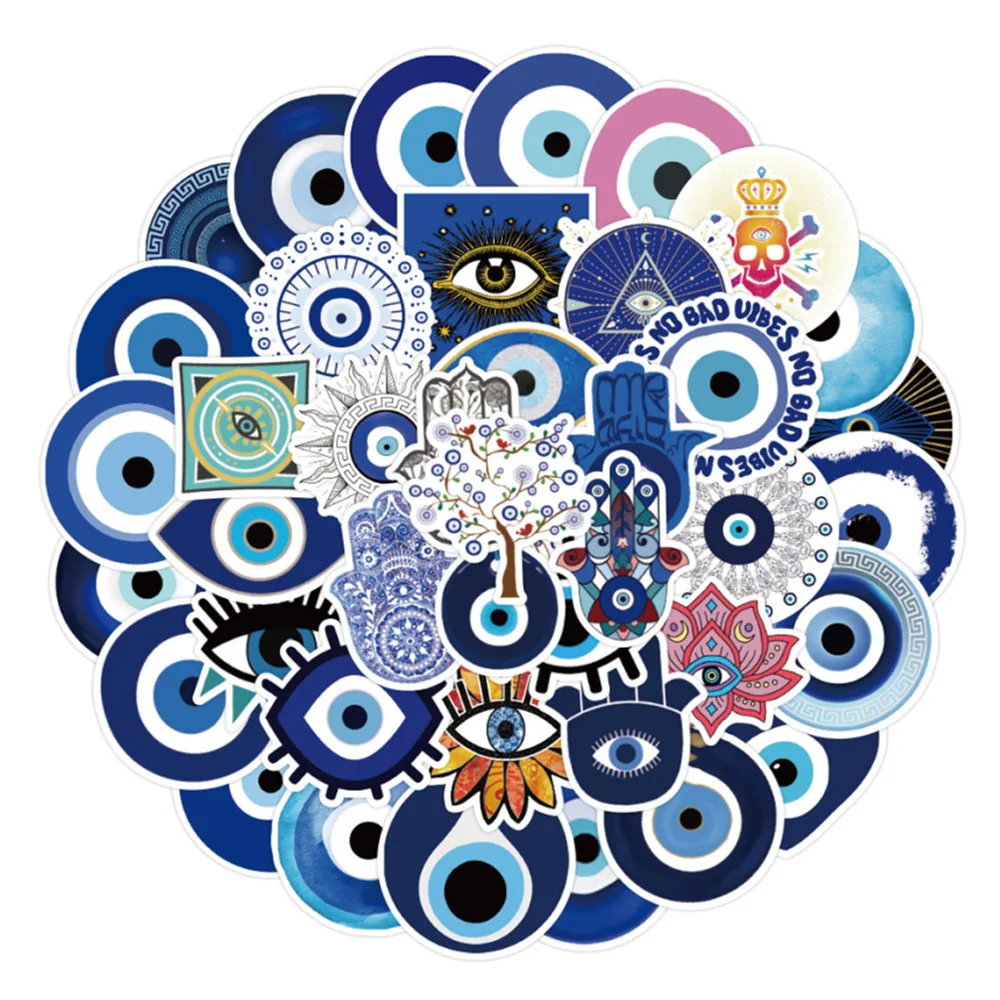 

10/30/50PCS Cartoon Evil Weird Eye Sticker for Luggage Laptop Ipad Skateboard Journal Motorcycle Waterproof Sticker Wholesale