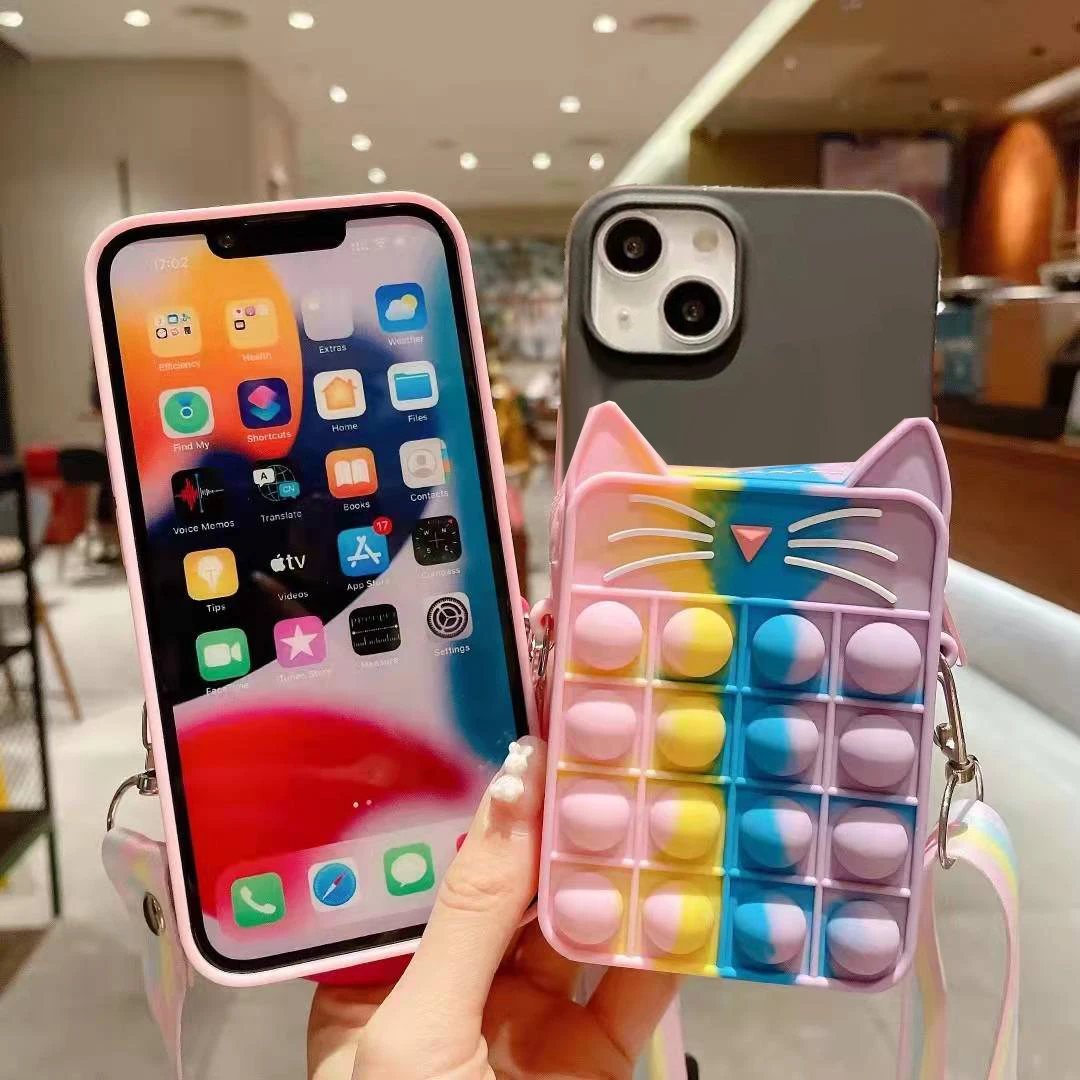 Симпатичный мультяшный Кошелек для монет чехол Samsung Galaxy S5 S6 S7 S8 S9 S10e S20 S21 S22
