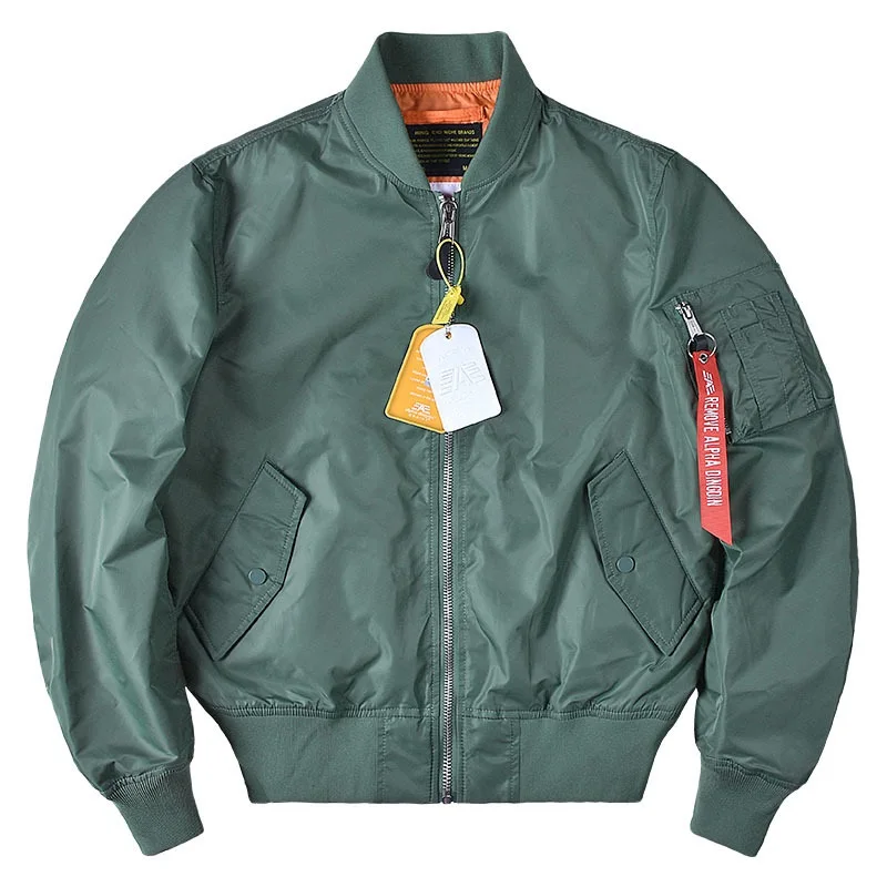 Новинка брендовая демисезонная модная мужская куртка-пилот Alpha Martin MA1 Военная