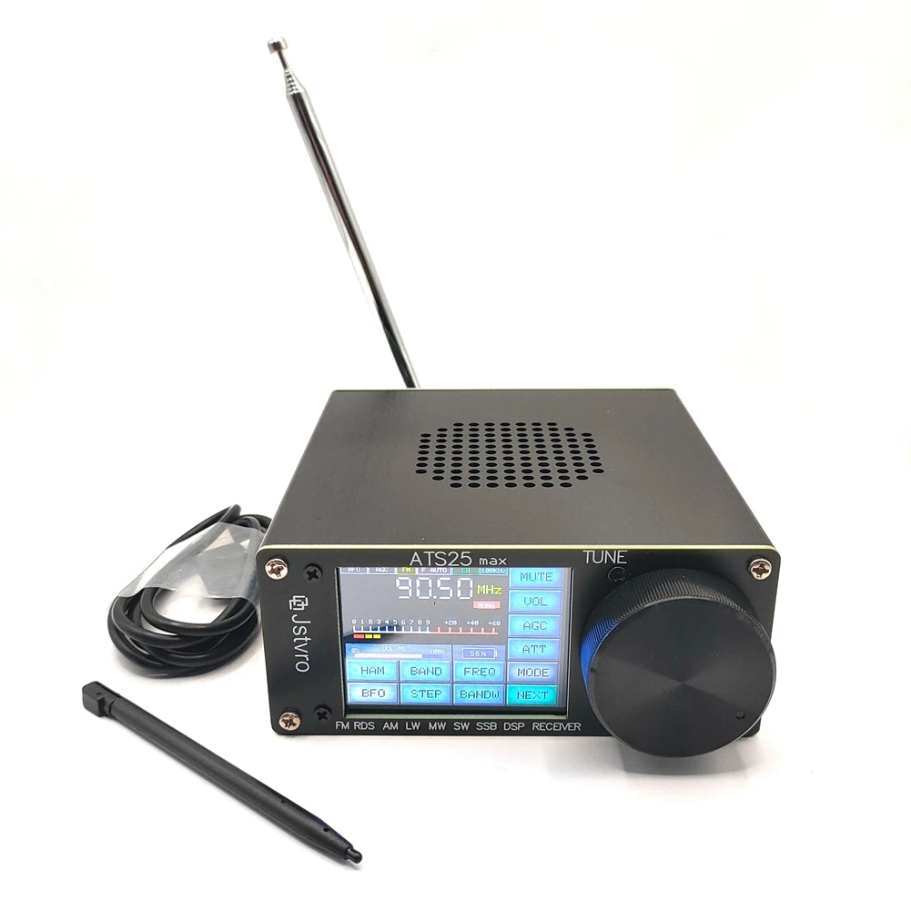

Полнодиапазонный радиоприемник ATS25 Max Si4732, FM RDS AM LW MW SW SSB приемник DSP + сенсорный экран 2,4 дюйма + сенсорная ручка + антенна