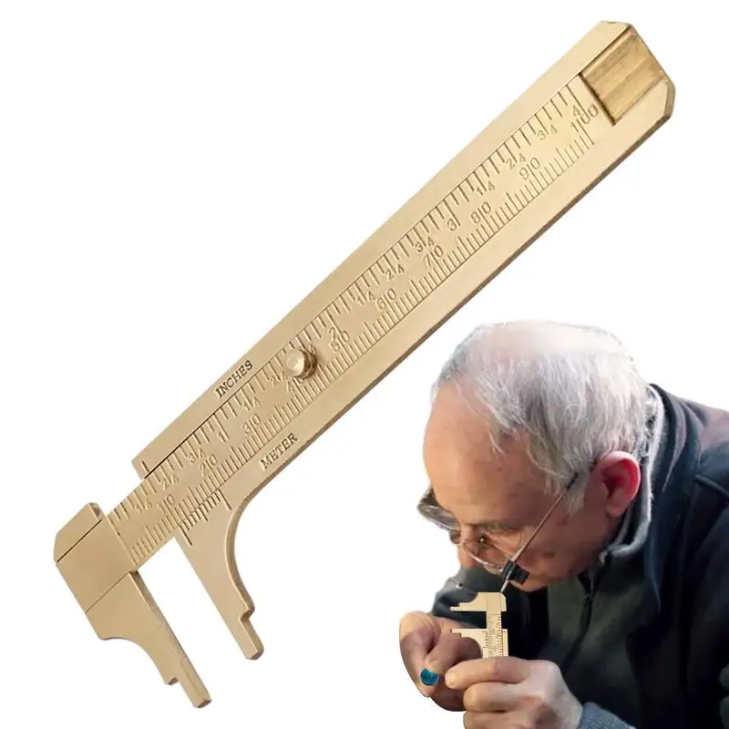 Мини-латунный штангенциркуль высокоточный плоский измерительный