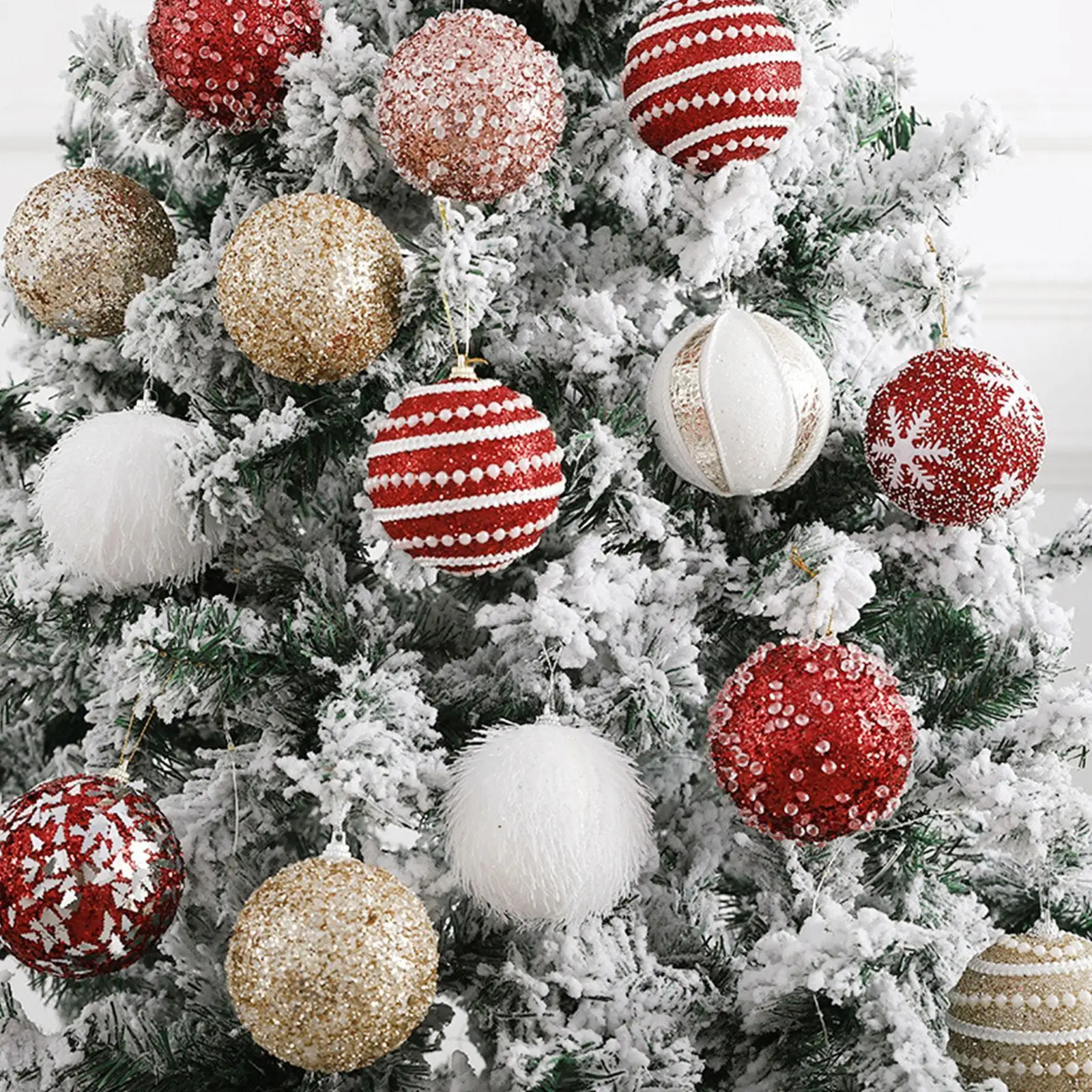 

1pc 8cm Christmas Balls Xmas Tree Hanging Pendants Christmas Decorations For Home Party Happy New Year 2023 Navidad Decorat X6w9