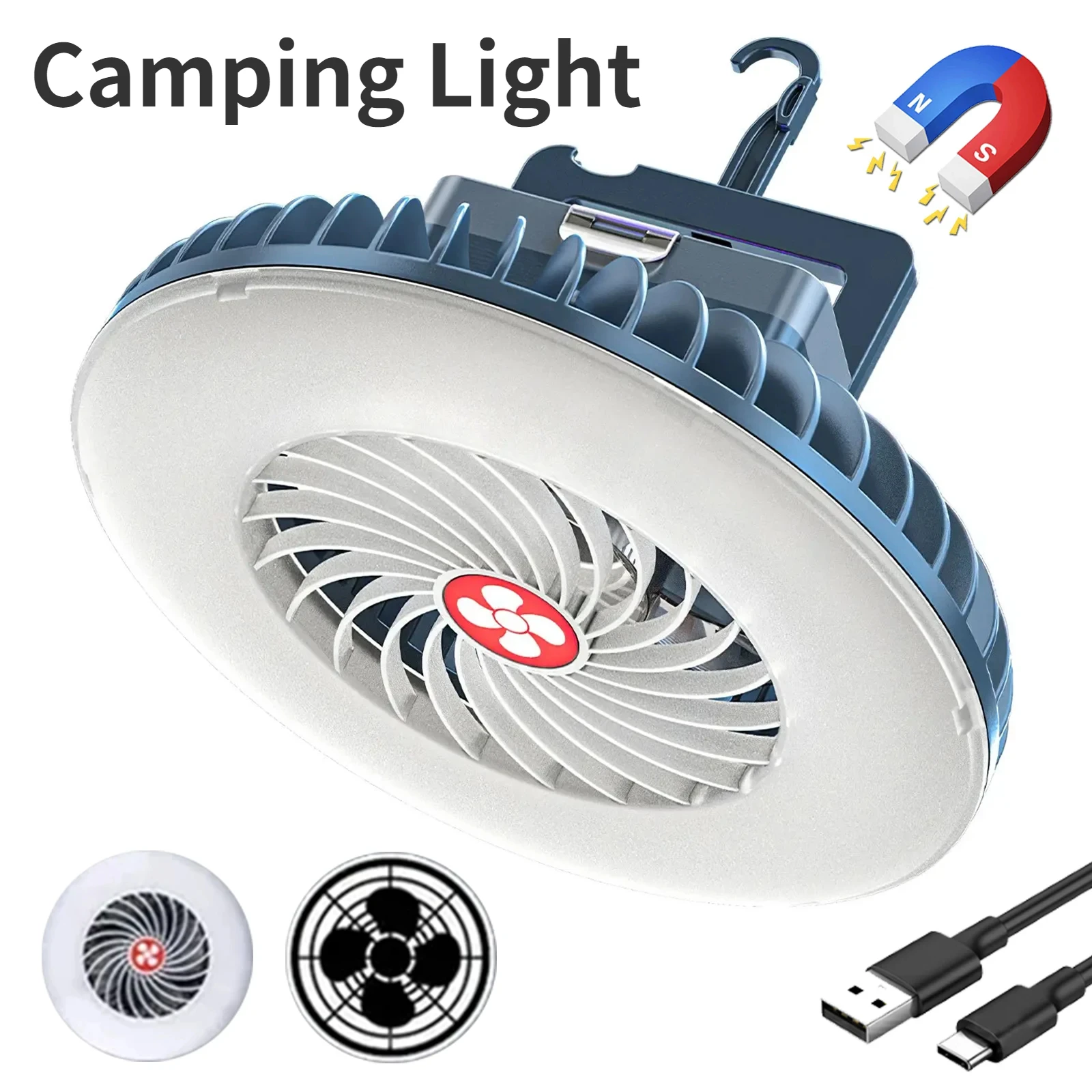 Многофункциональный Водонепроницаемый Перезаряжаемый Вентилятор Для Кемпинга