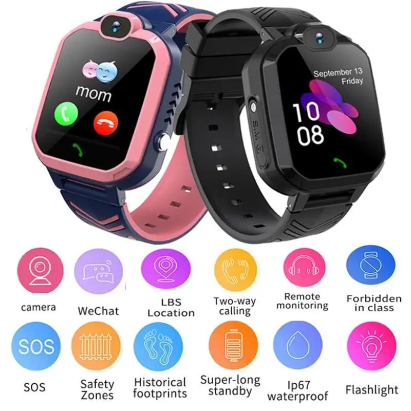 

New Kids Phone Watch Gps Two-way Positioning 1.44-inch Hd Touch-screen Anti-lost Monitor Students Call Smartwatch