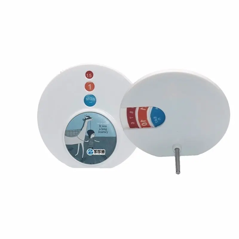 

100pcs New 58mm Badge Carton Table Calendar for setting up Tables