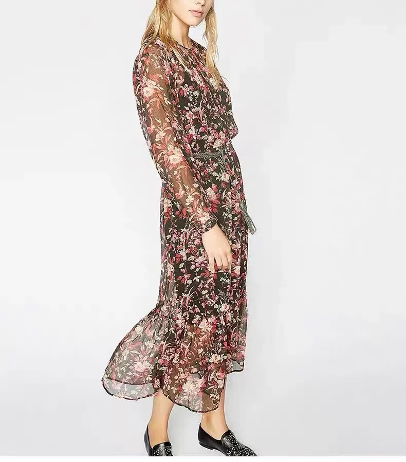 

The New Spring and Autumn Temperament Elegant Light and Elegant Dress Maxi Dress