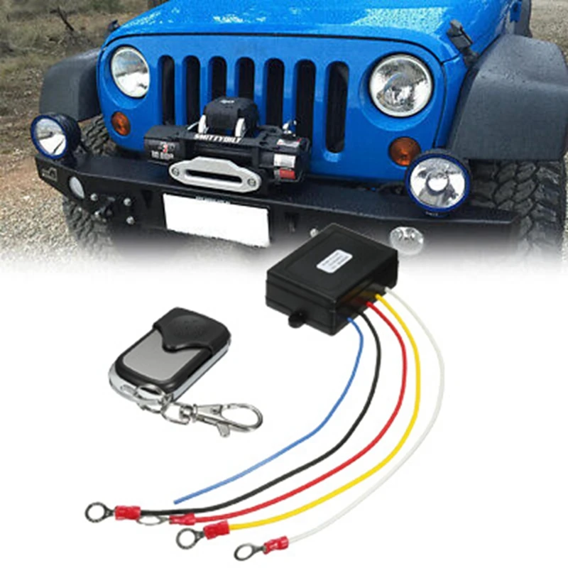 

12V 15M 50Ft Winch Wireless Remote Controller Remote Control Switch Kit For Jeep Truck ATV SUV Vehicle Trailer