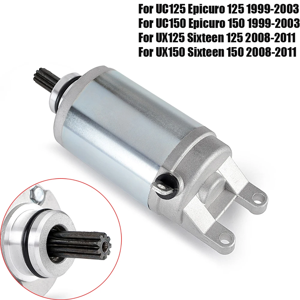 

Starter Motor for Suzuki UC125 Epicuro 125 UC150 Epicuro 150 1999 - 2003 / UX125 Sixteen 125 UX150 Sixteen 150 2008 - 2011