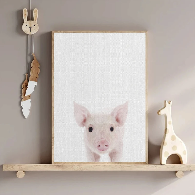 Плакаты с милыми животными Зебра ягненок каола жираф кролик пингвин печать на