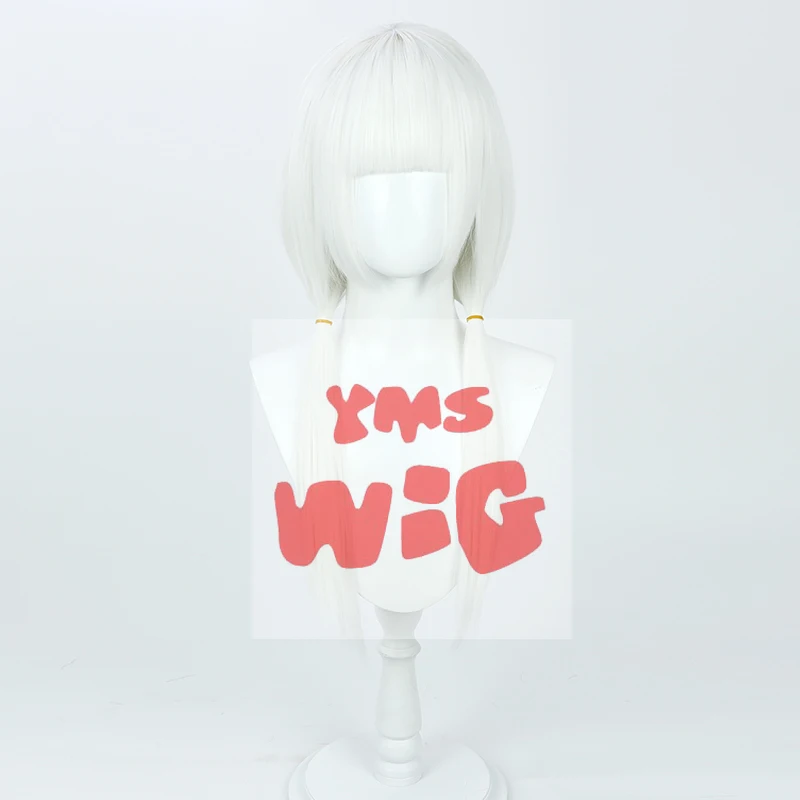 YouTuber KAMITSUBAKI Kafu Косплей Парик 60 см Длинные Белые Термостойкие Синтетические