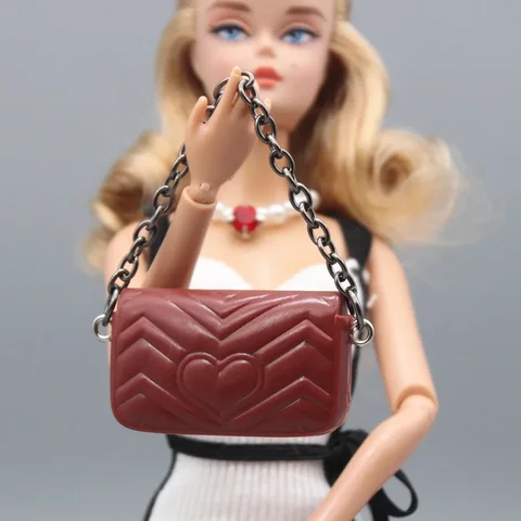 Сумка для куклы/кожаная сумка на цепочке сумка «сделай сам» для кукольного домика/Аксессуары для кукол 30 см BJD xinyi ST blythe Fr2 для куклы Барби