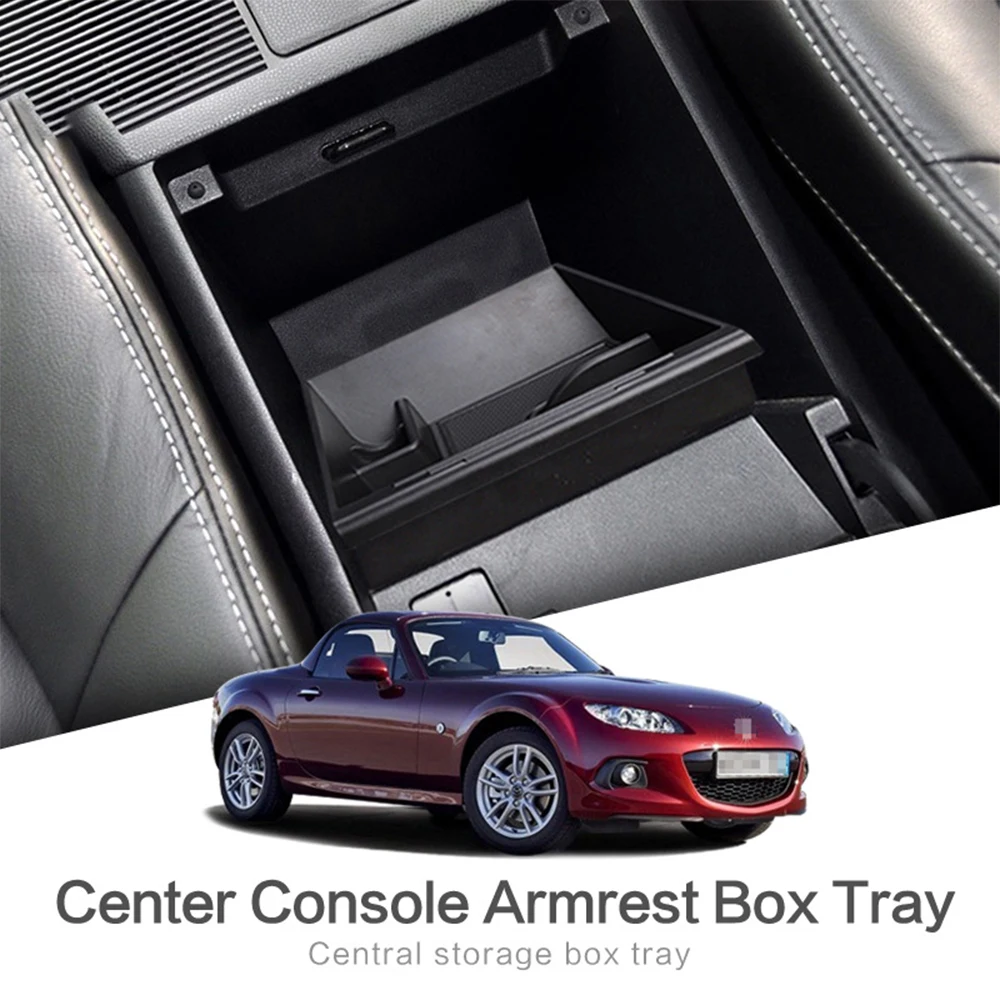 

Подлокотник для автомобиля, коробка для хранения центральной консоли, органайзер, поднос для Mazda MX-5 2006 - 2014 MX5, аксессуары для стайлинга