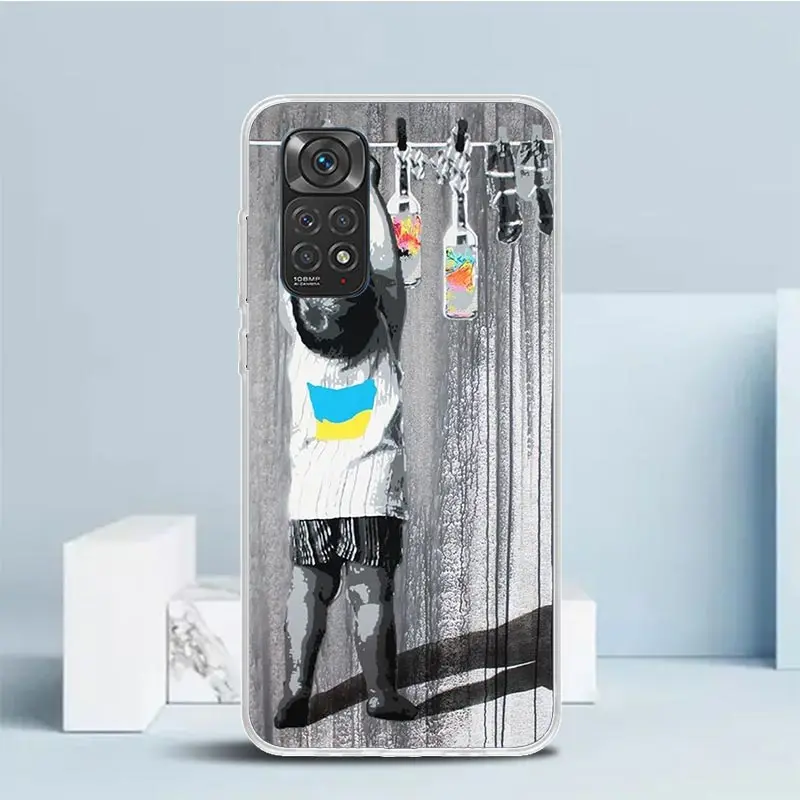 Чехол Бэнкси для телефона с изображением граффити в уличном стиле Xiaomi Redmi Note 13 12S 12