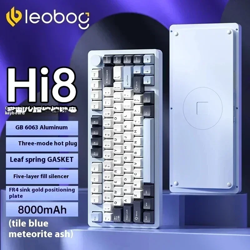 Новая Механическая клавиатура Leobog Hi8 беспроводная с 3 режимами Bluetooth из