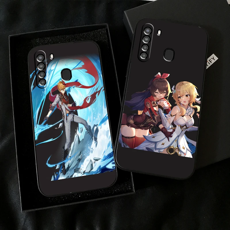 

Genshin Impact Project Game Phone Case For Samsung Galaxy S20 S20FE S20 Ulitra S21 S21FE S21 Plus S21 Ultra Back Black Funda