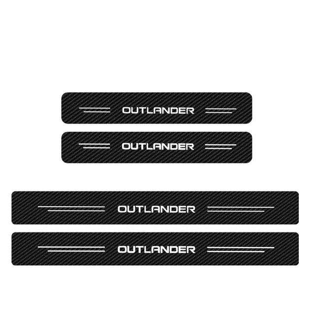 

4 шт. автомобильная наклейка, устойчивый к царапинам порог, защитный рукав для Mitsubishi Outlander, защита порога автомобиля, углеродное волокно