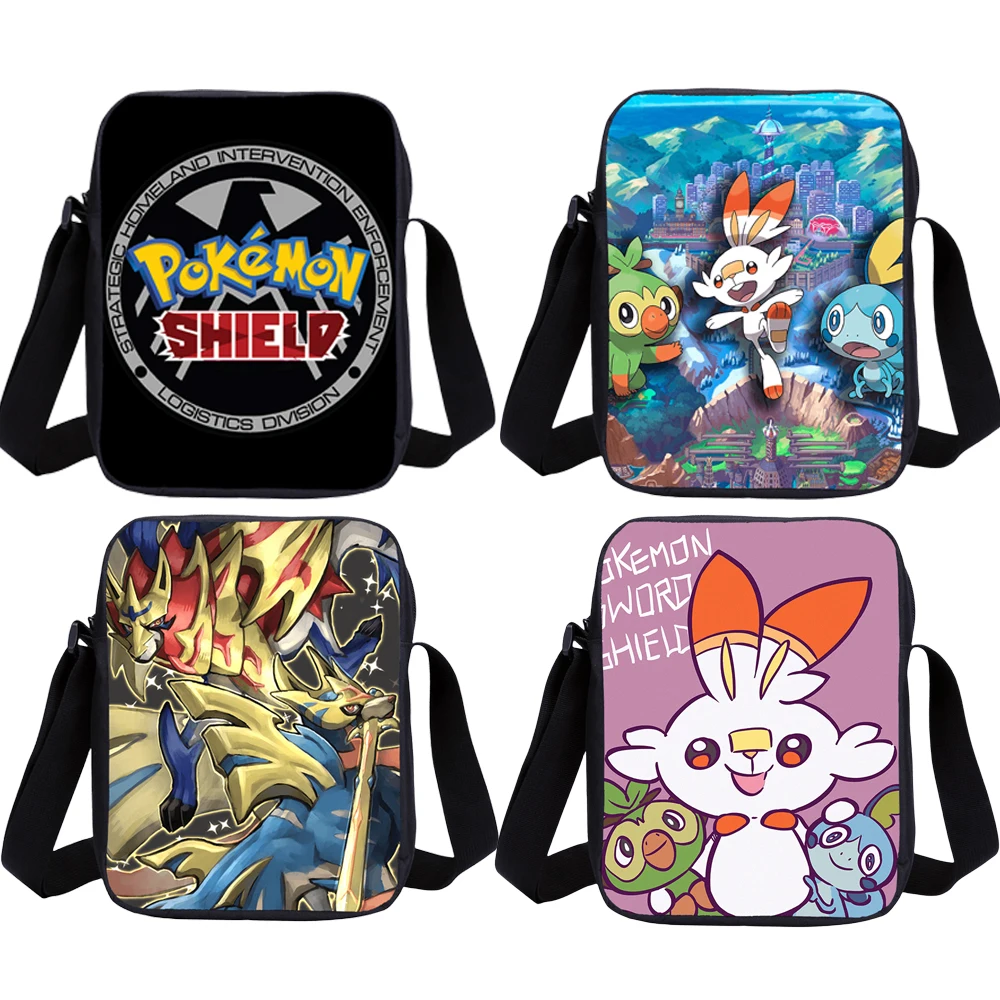 

Anime Pokemon Scorbunny Sobble Grookey Student Crossbody Bag Trend Printing Load Reduction Backpack Children Backpack Kids Gift