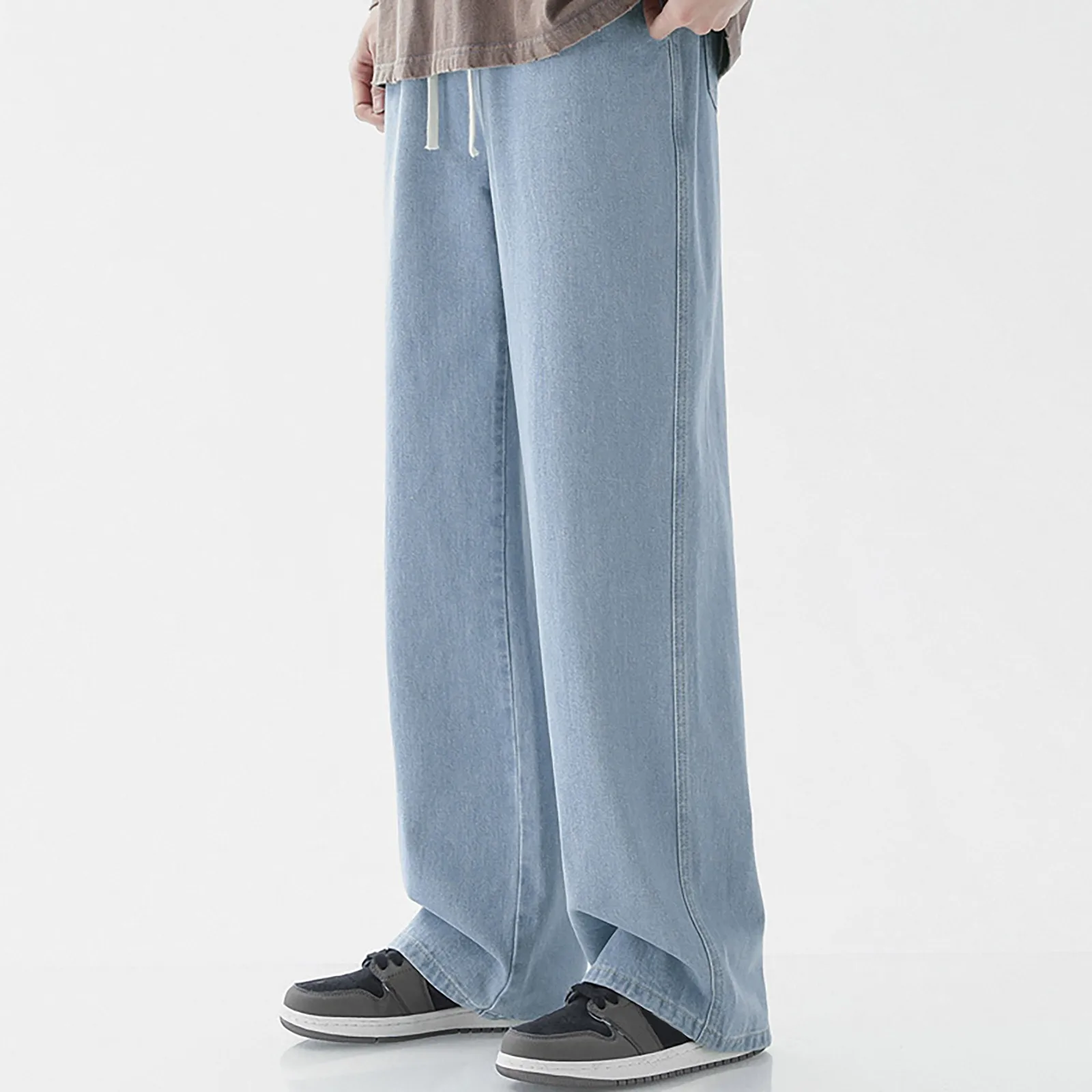 

Men trousers Baggy Jeans Vintage Denim pants Y2k Clothes Unisex Wide Leg Harajuku Pure All-match Vaqueros Streetwear American