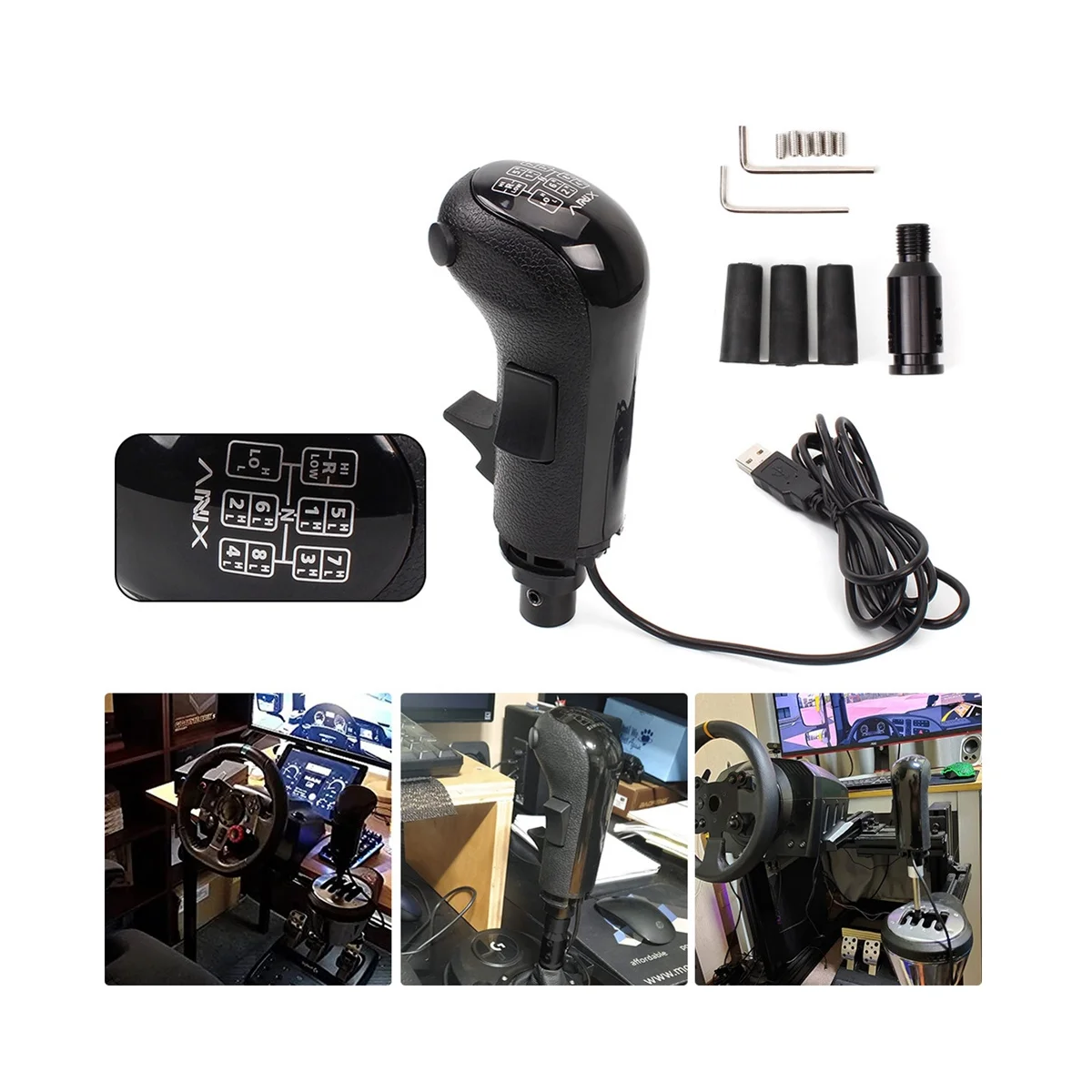 USB ручка переключения передач для Logitech G923 G29 G27 G25 TH8A ATS ETS2 HB043