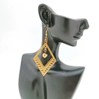 fashion exaggerated geometric diamond pendant earrings temperament wild earrings statement womens earrings stud earrings
