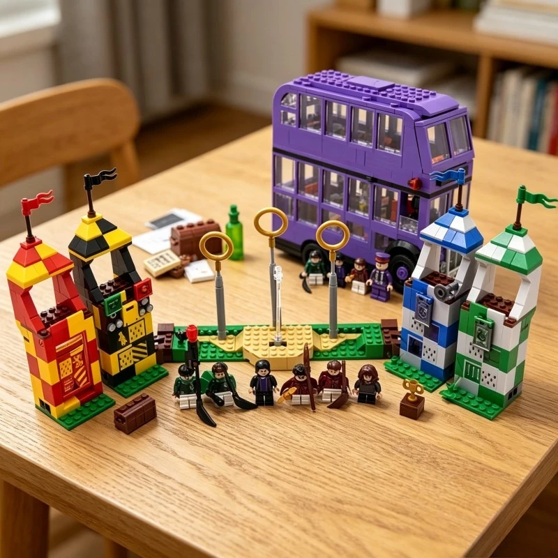 Фото Конструктор MOC: Модель поезда для игры в квиддич, идеальный подарок на день рождения №3
